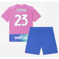 AC Milan Fikayo Tomori #23 Tredjedraktsett Barn 2023-24 Kortermet (+ Korte bukser)